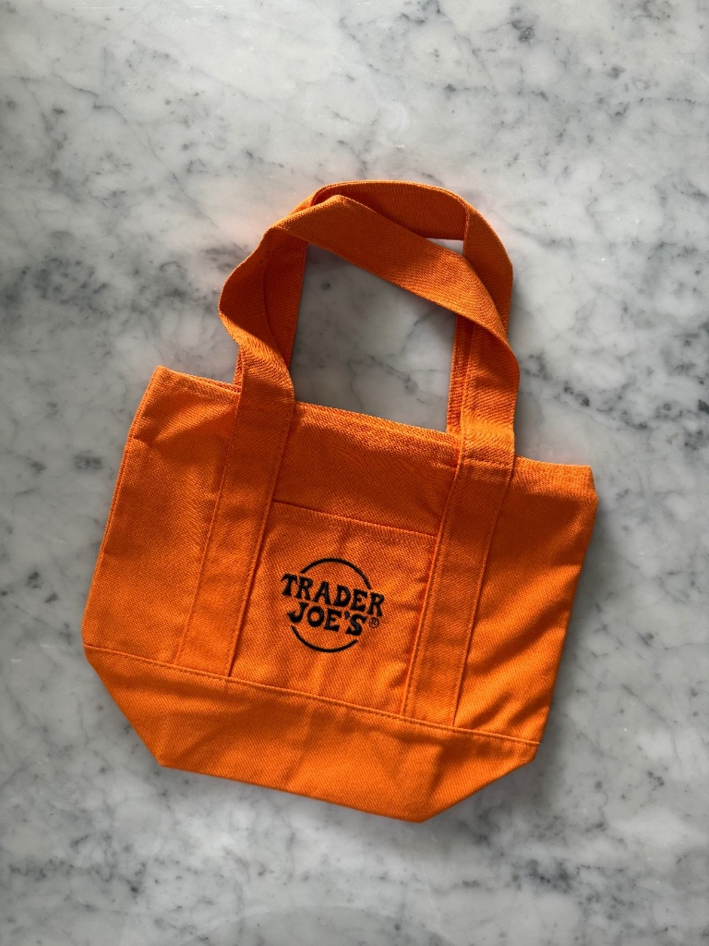Trader Joe’s Mini Trick-or-Treat Canvas Tote Orange Halloween NWOT